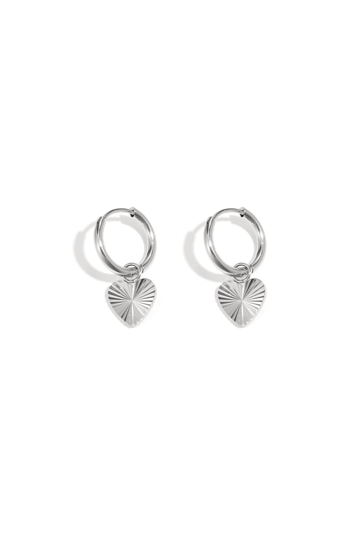 RVS oorbellen hart Stainless Steel