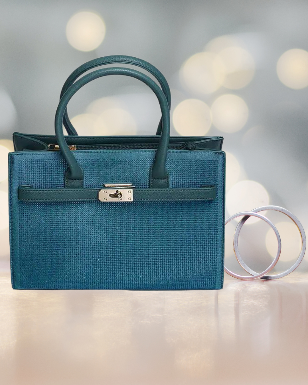 Vierkante Tas met Strass-steentjes