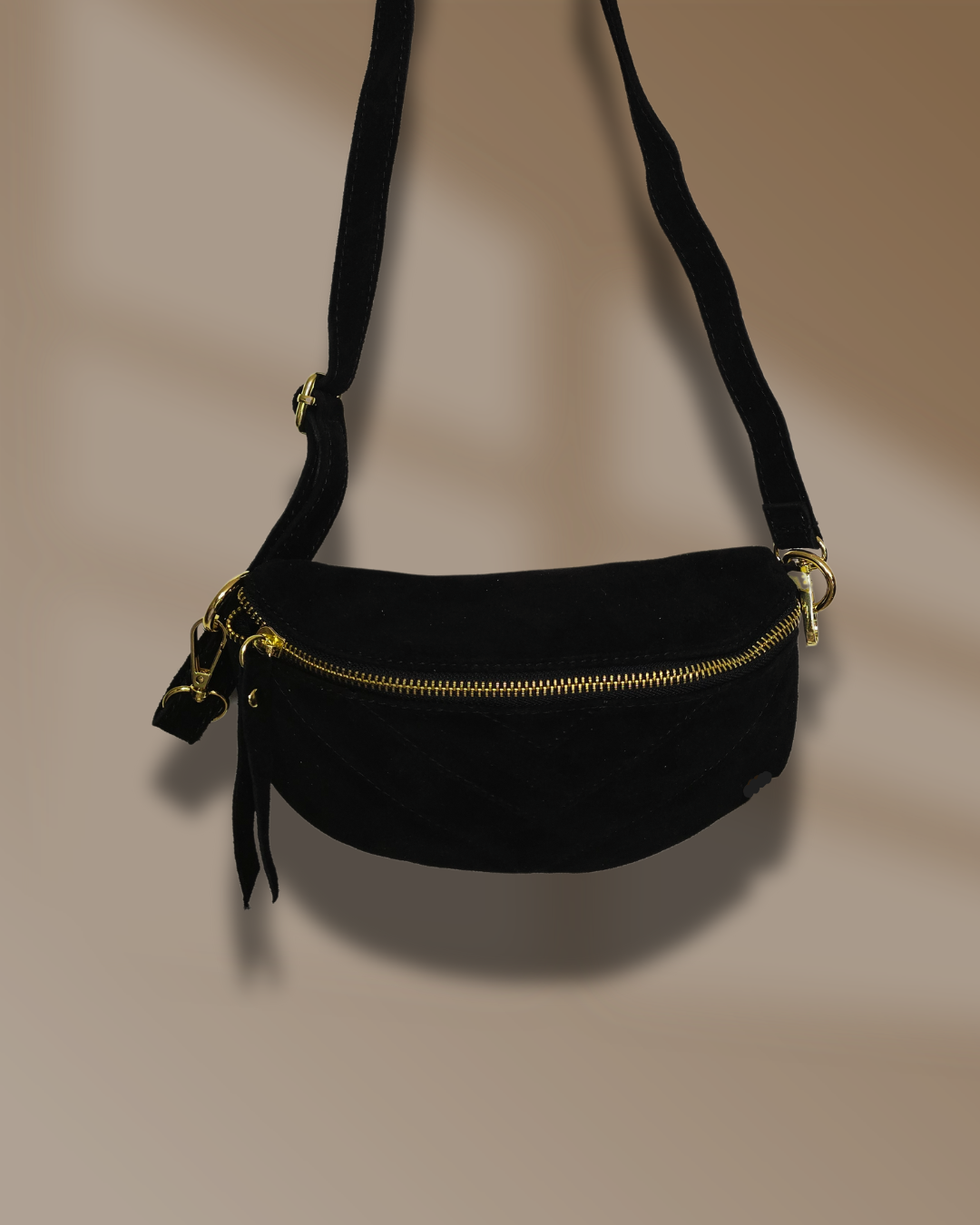 De Ultieme Heuptas/Crossbody Suede Zwart