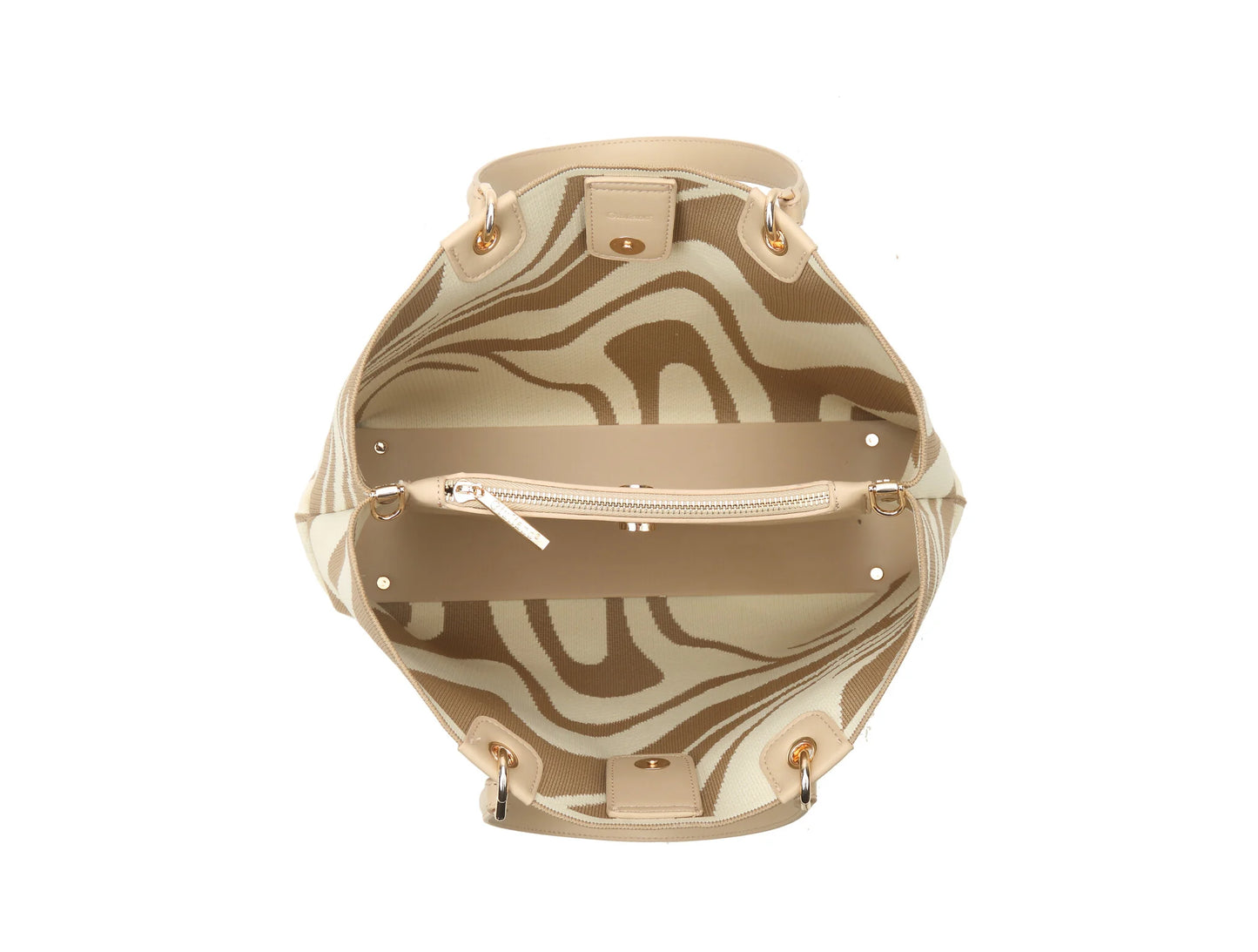 Trendy Giuliano shopper met moderne swirl-print