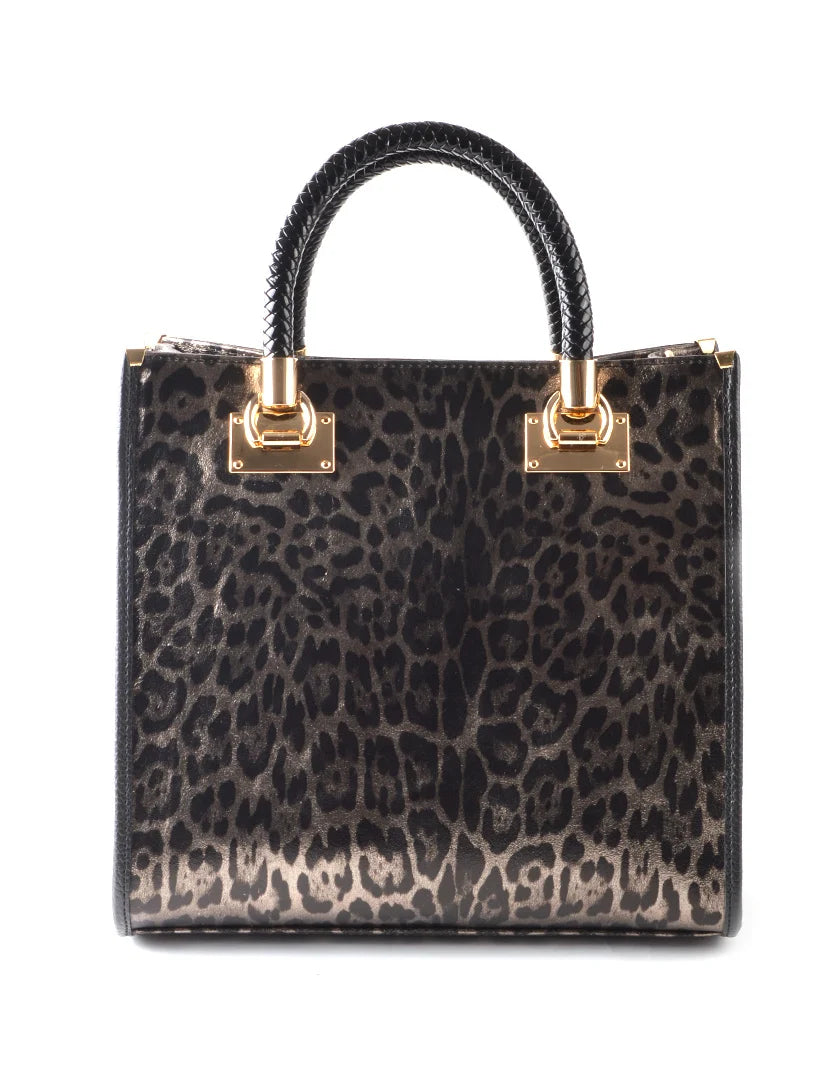 Lederen Handtas | Metallic Panter