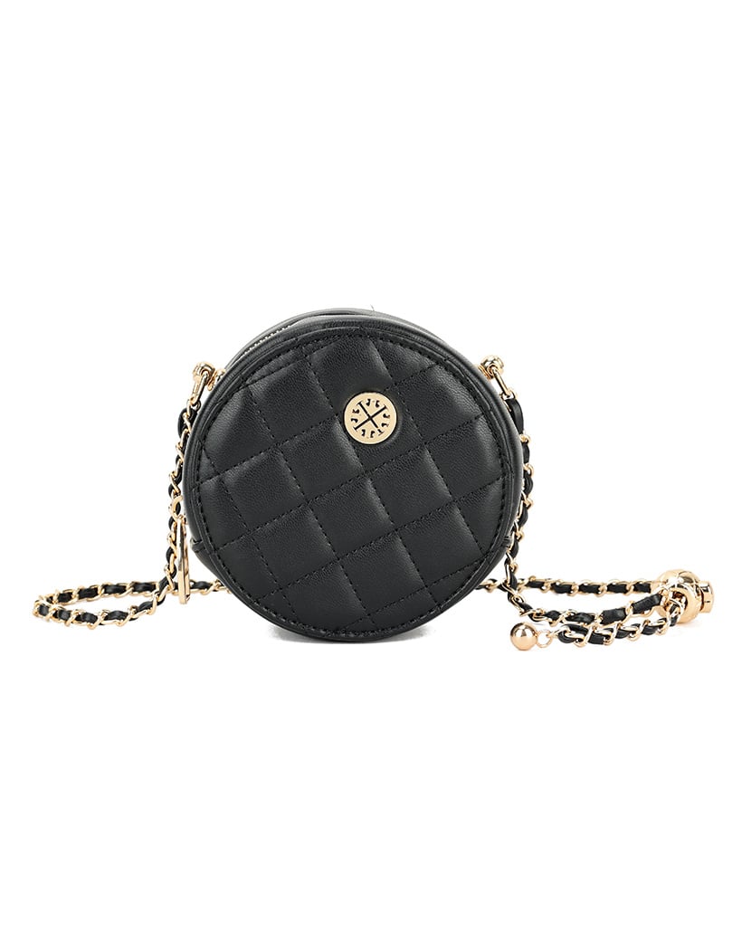 Kunstlederen ronde schoudertas