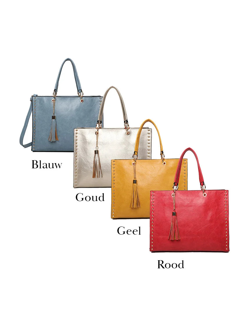 Kunstlederen handtas met binnentas