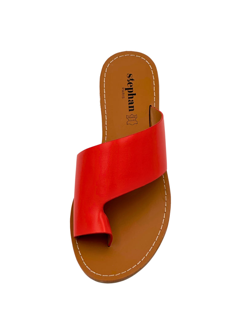 Comfortabele modieuze leren Teenslippers