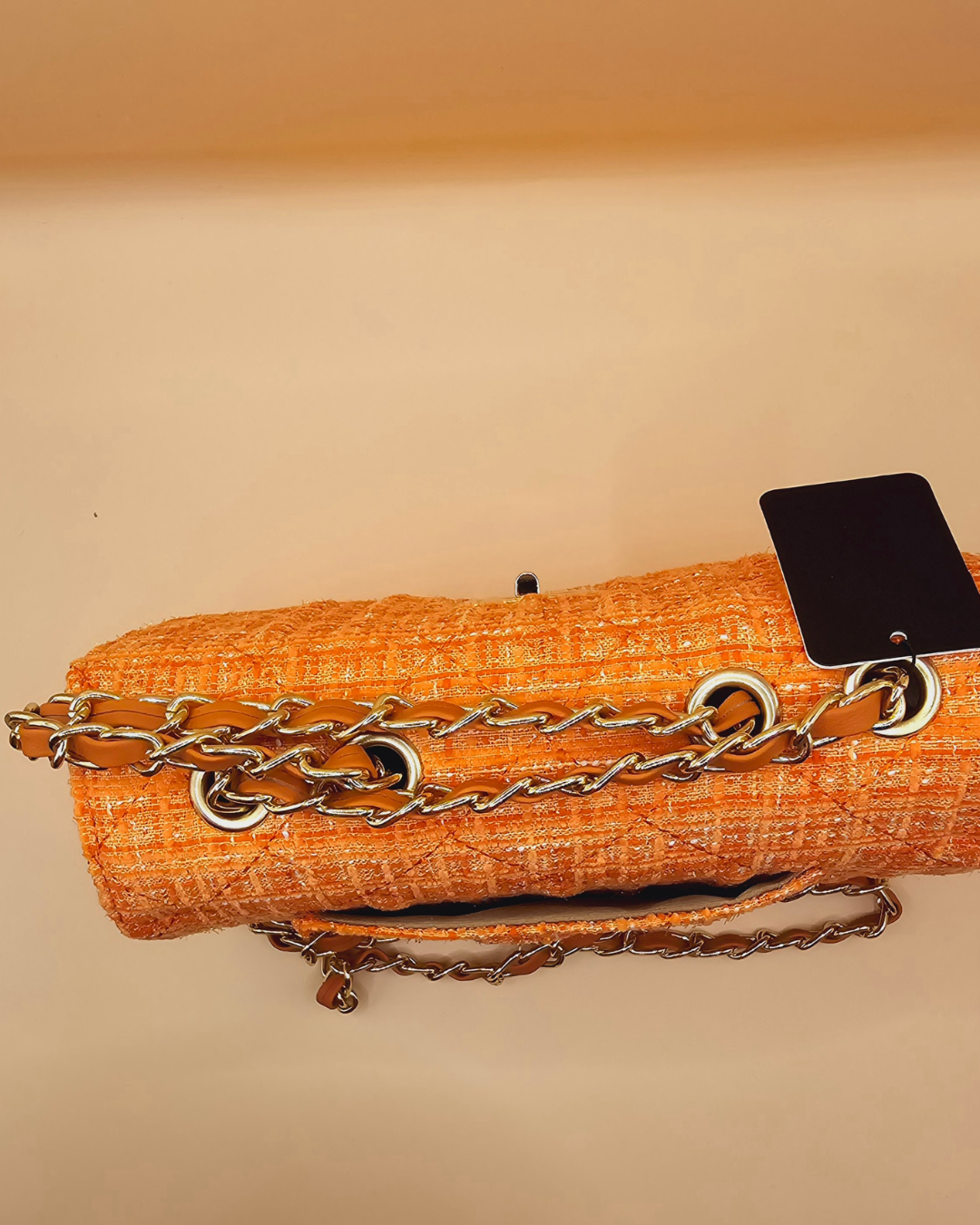 Tas met stiksels en gouden detail Oranje