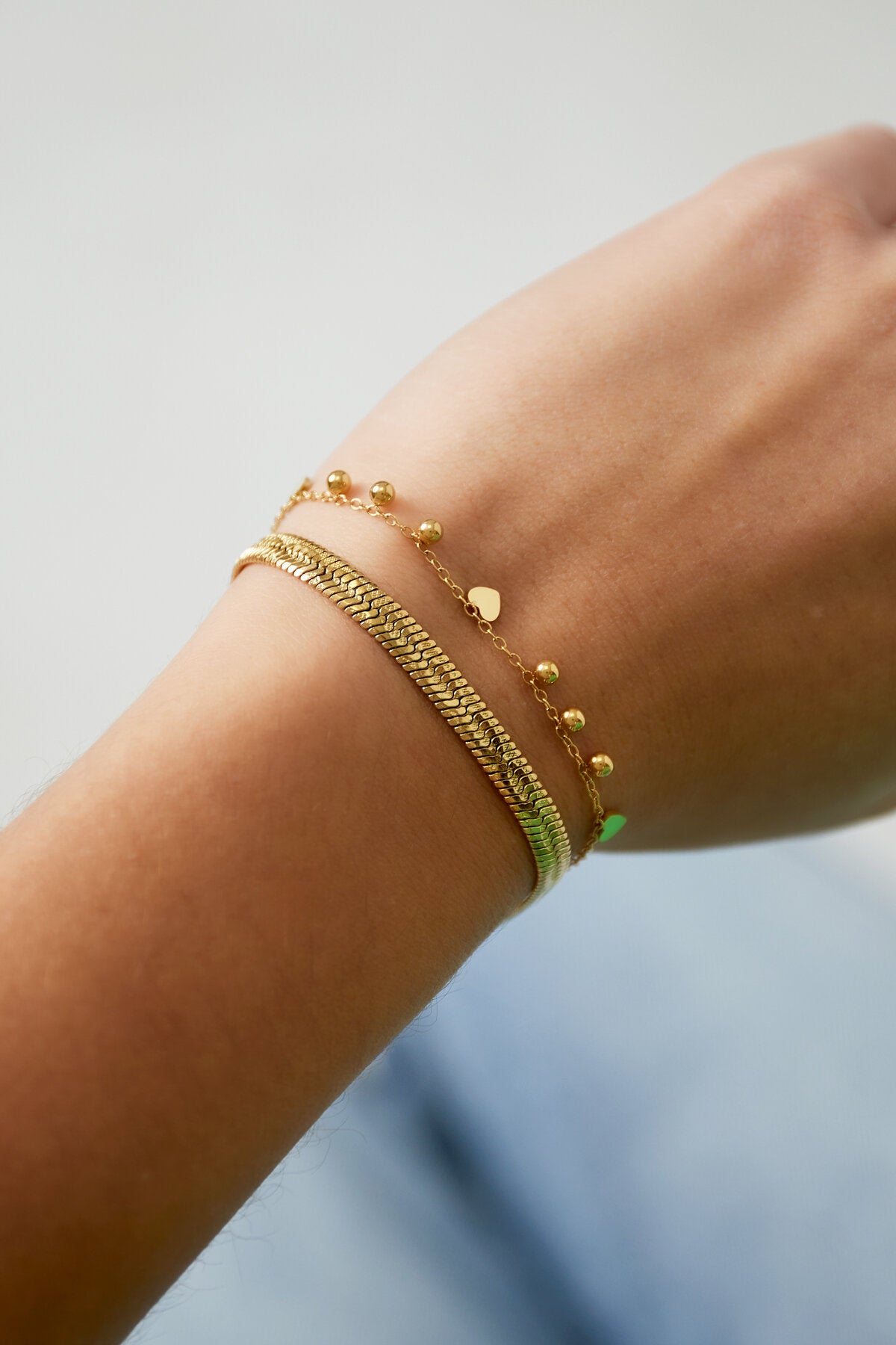 Stylish Stainless Steel Charm Bracelets in Silver & Gold