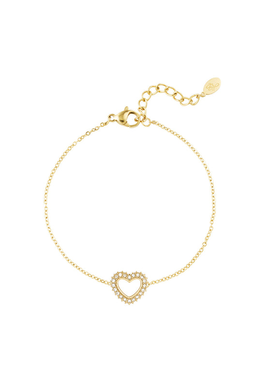 diamant hart armband