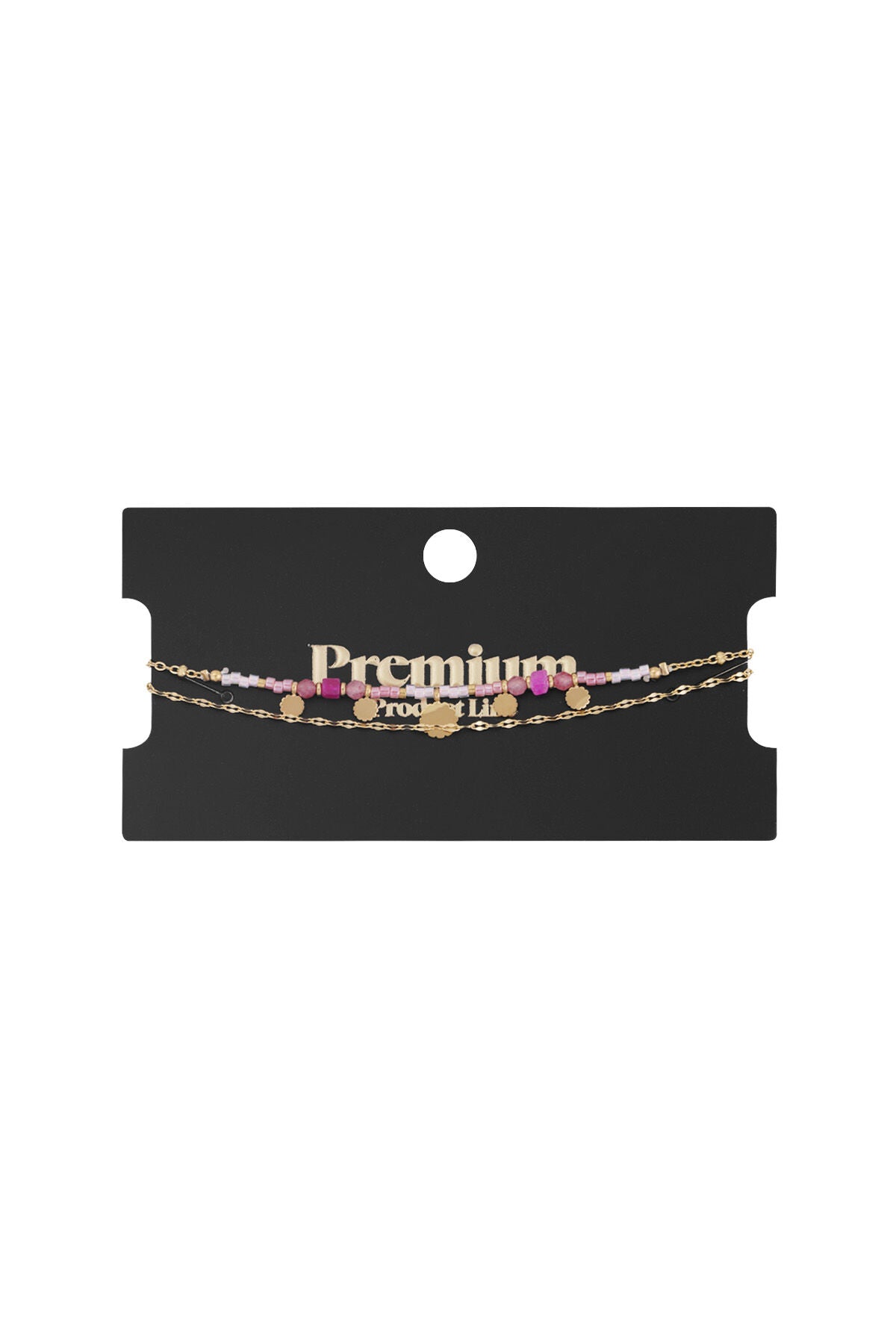 Charming Pink Stainless Steel Bracelet