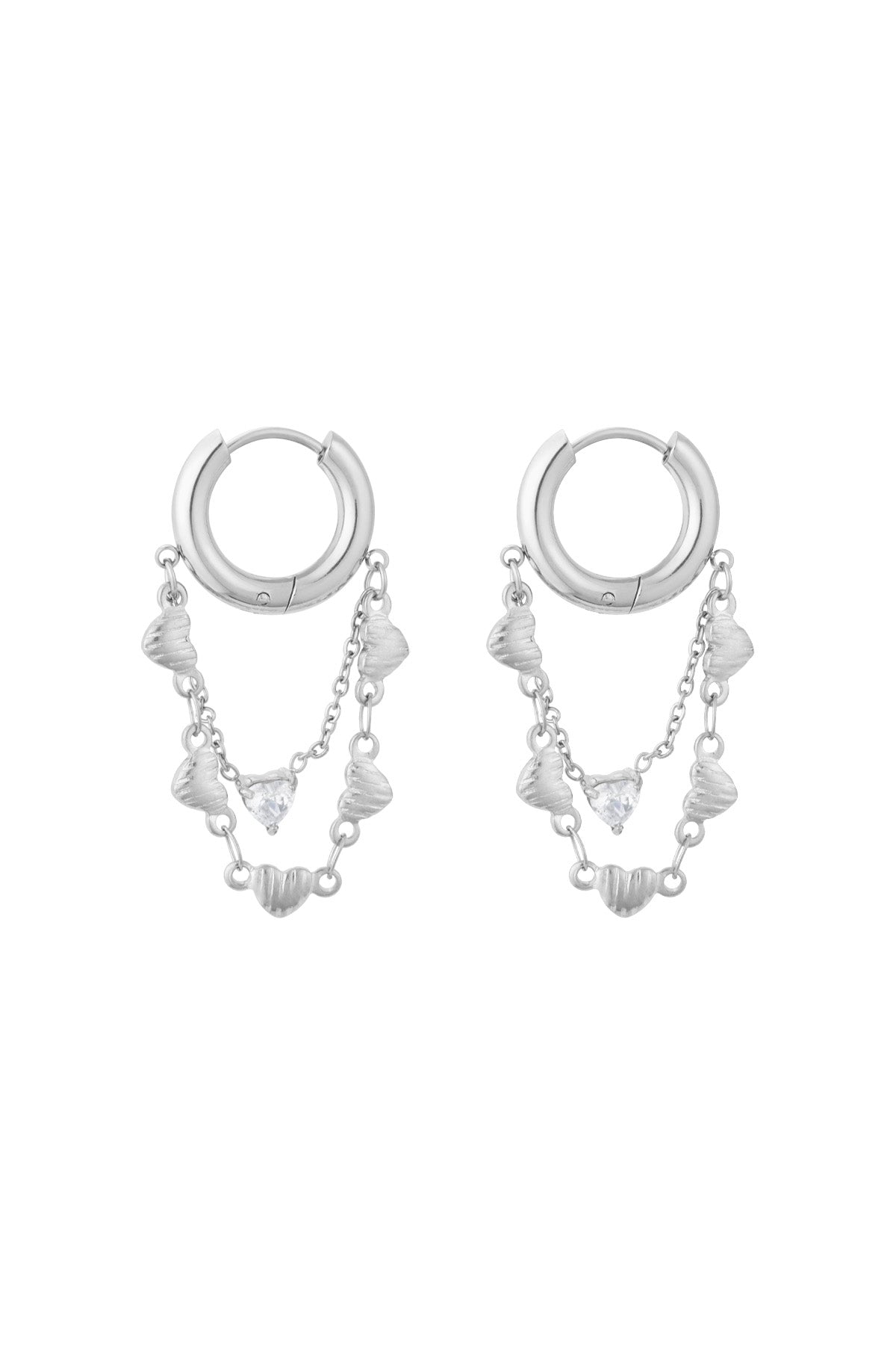 oorbellen chain of hearts