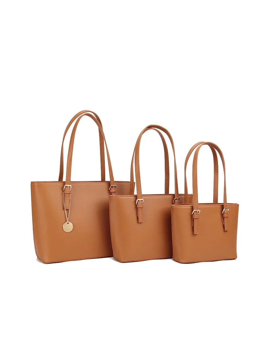 Een stijlvolle set van drie handtassen