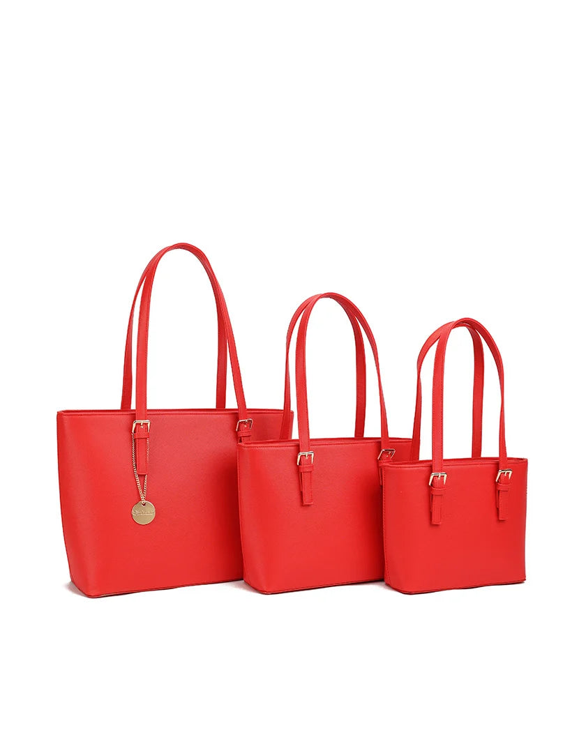 Een stijlvolle set van drie handtassen