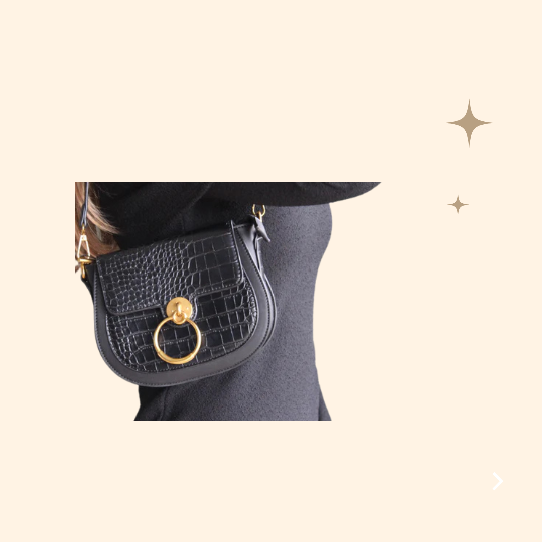 Zwarte Giuliano Croco tas