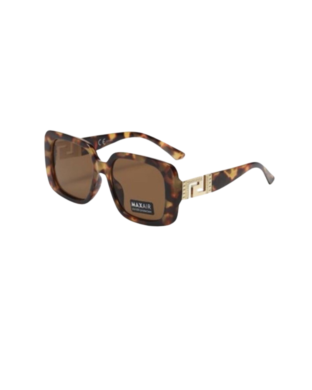 Zonnebril met gouden details (vierkante frame)