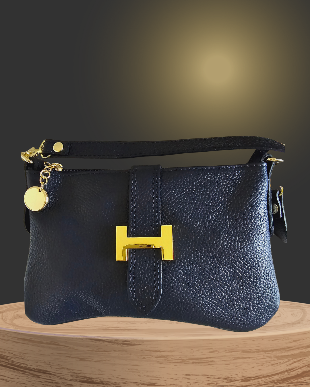 Leren handtas Herma