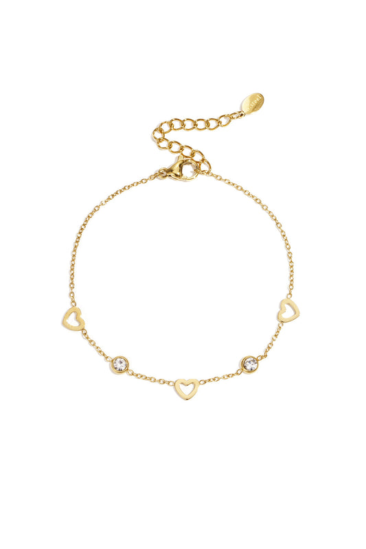 Elegant Heart Chain Bracelet for Women