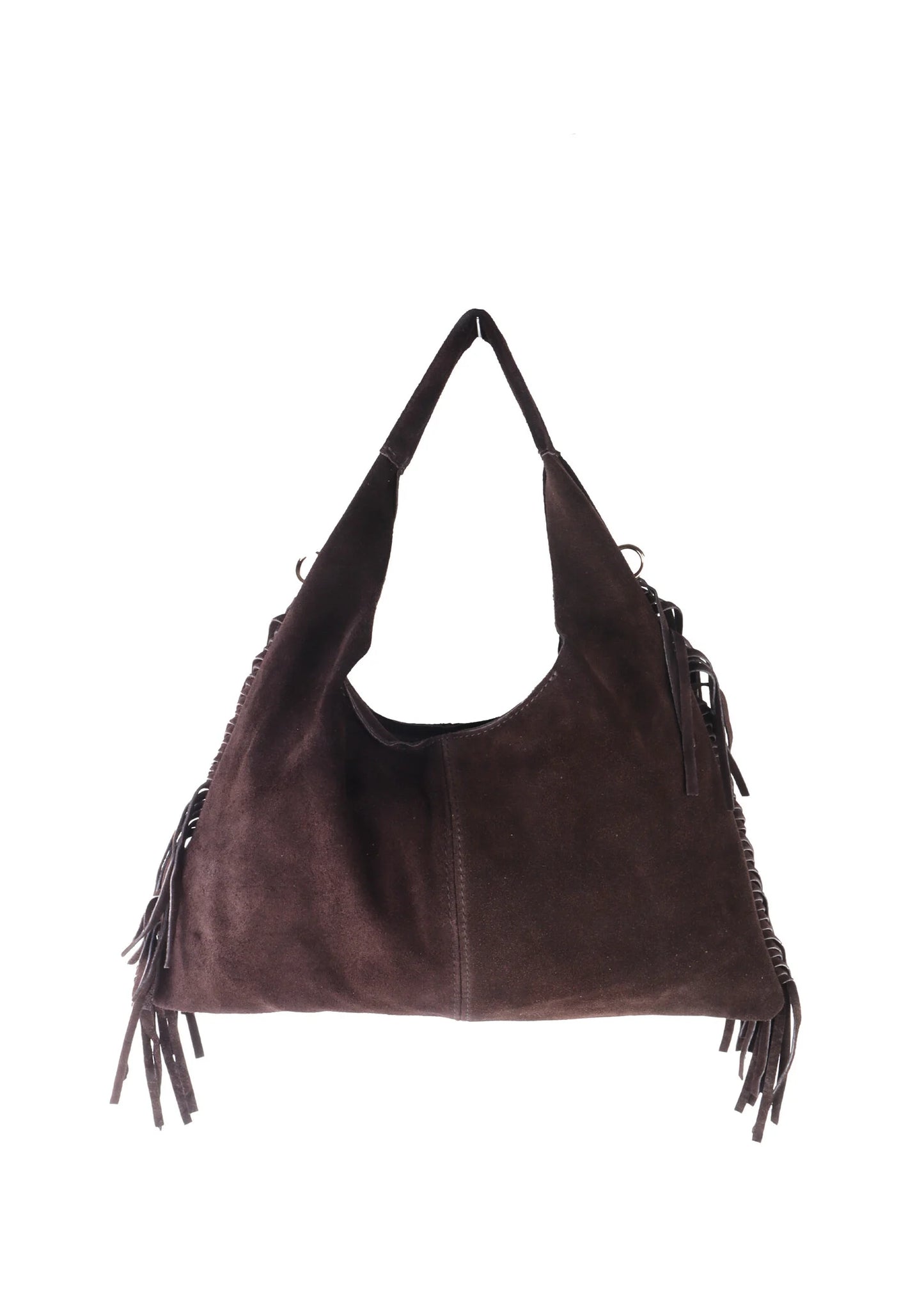 Trendy suède schoudertas