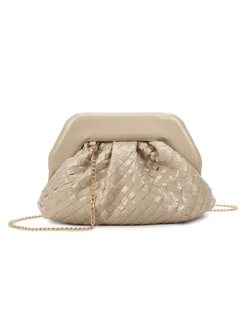 Gevlochten clutch met stevig frame