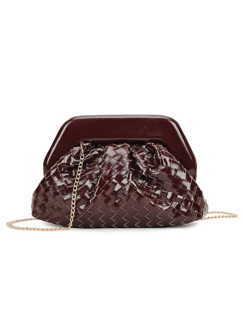 Gevlochten clutch met stevig frame