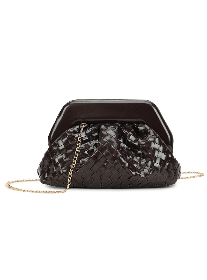 Gevlochten clutch met stevig frame