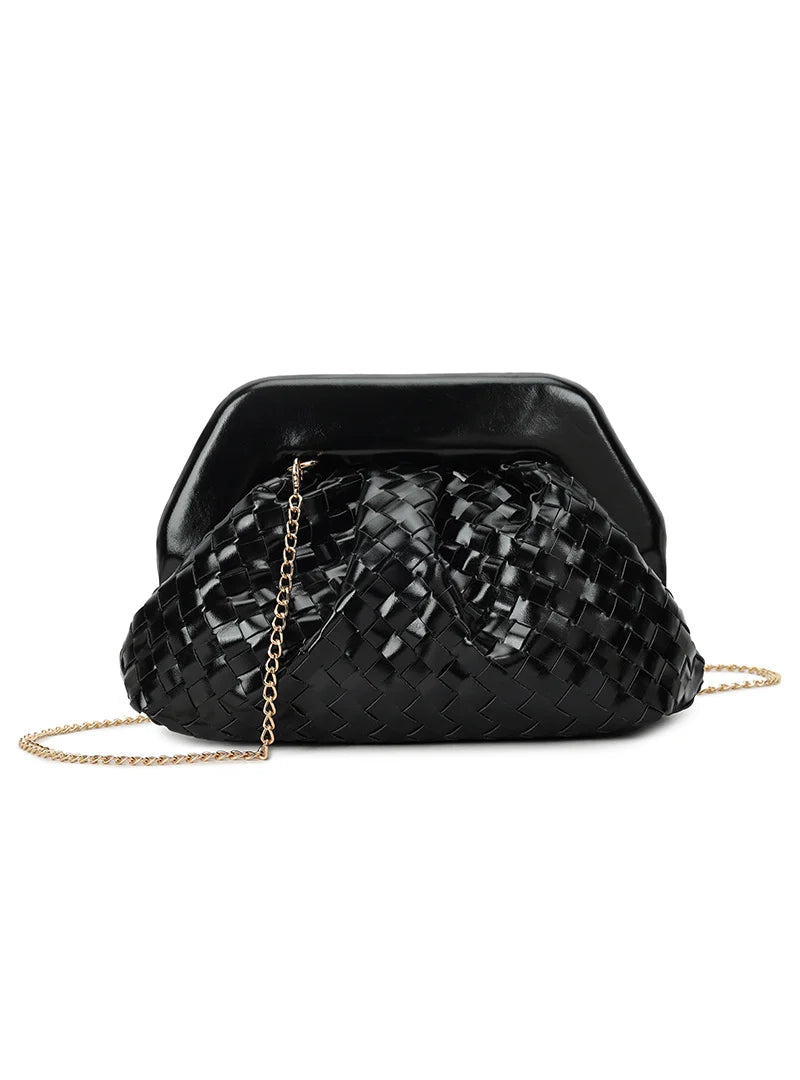 Gevlochten clutch met stevig frame