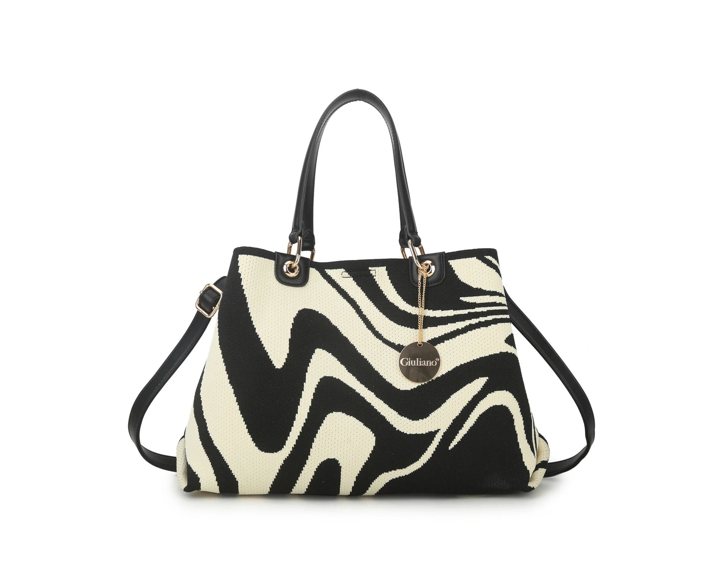 Trendy Giuliano shopper met moderne swirl-print