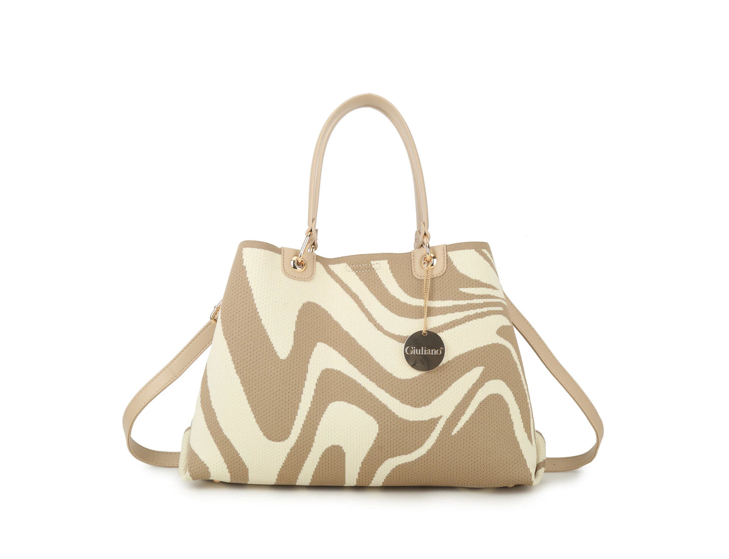 Trendy Giuliano shopper met moderne swirl-print