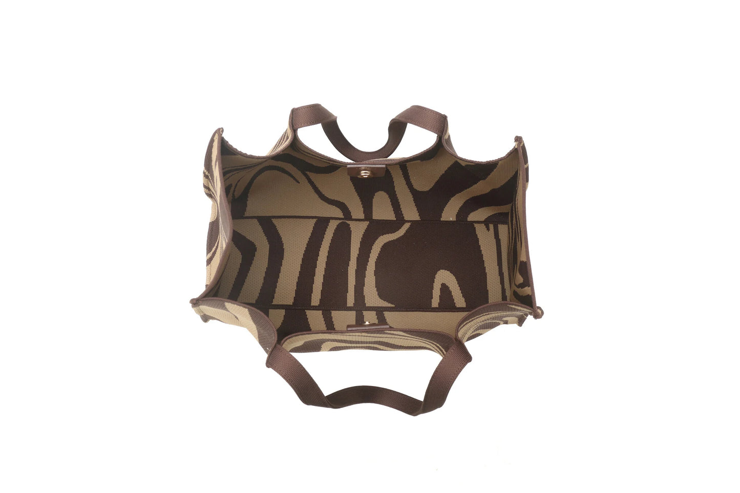 Trendy grote shopper met moderne swirl-print