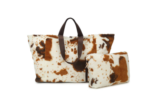 XL shopper met bijpassende pouch