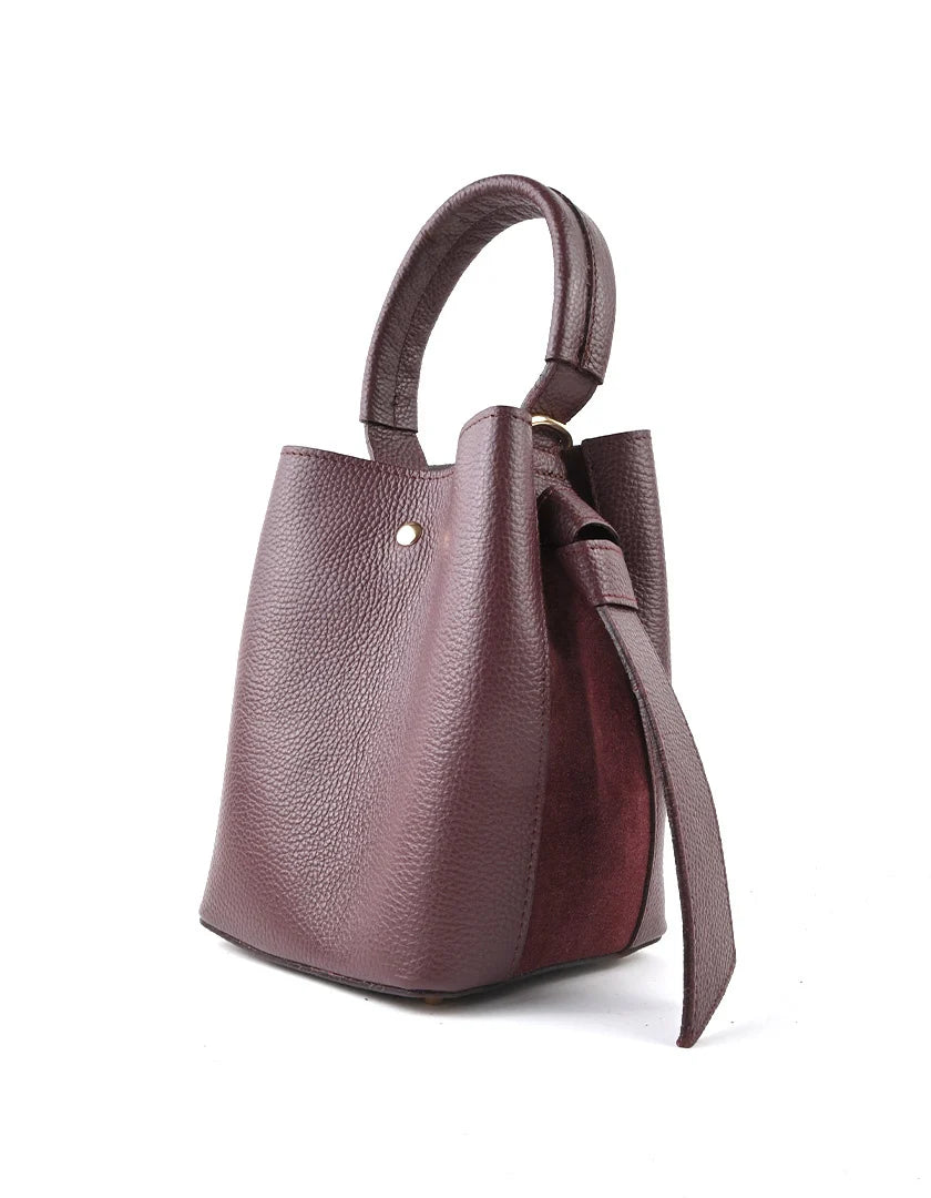 Elegante leren handtas h