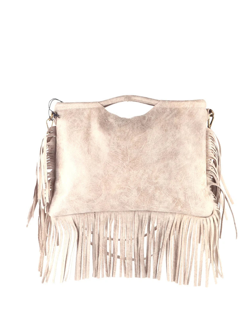 Schoudertas met bohemian franjes