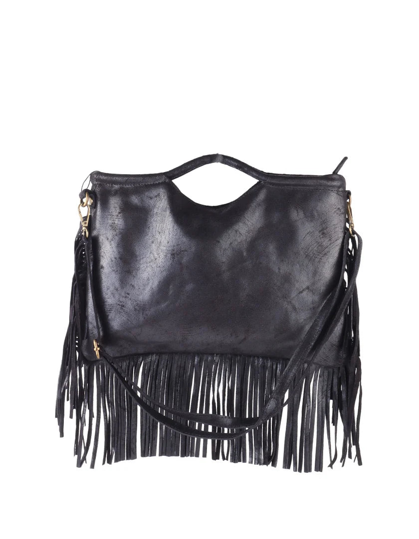 Schoudertas met bohemian franjes