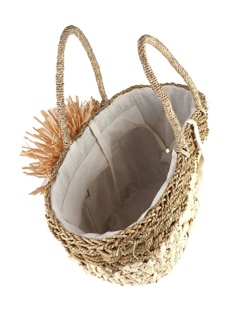 Strandtas met bloem