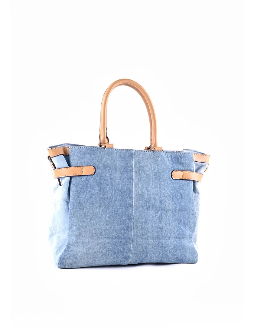 Kunstlederen jeans handtas met unieke details