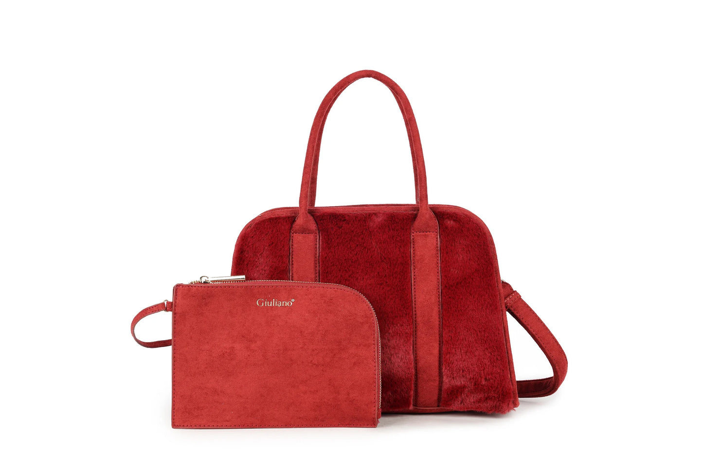 Warme wintertas met fluffy textuur