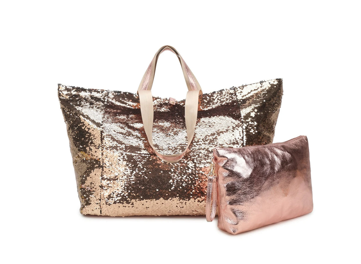XL shopper met bijpassende pouch