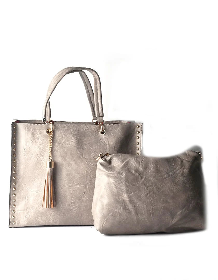 Kunstlederen handtas met binnentas