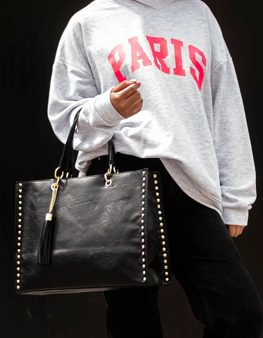 Kunstlederen handtas met binnentas