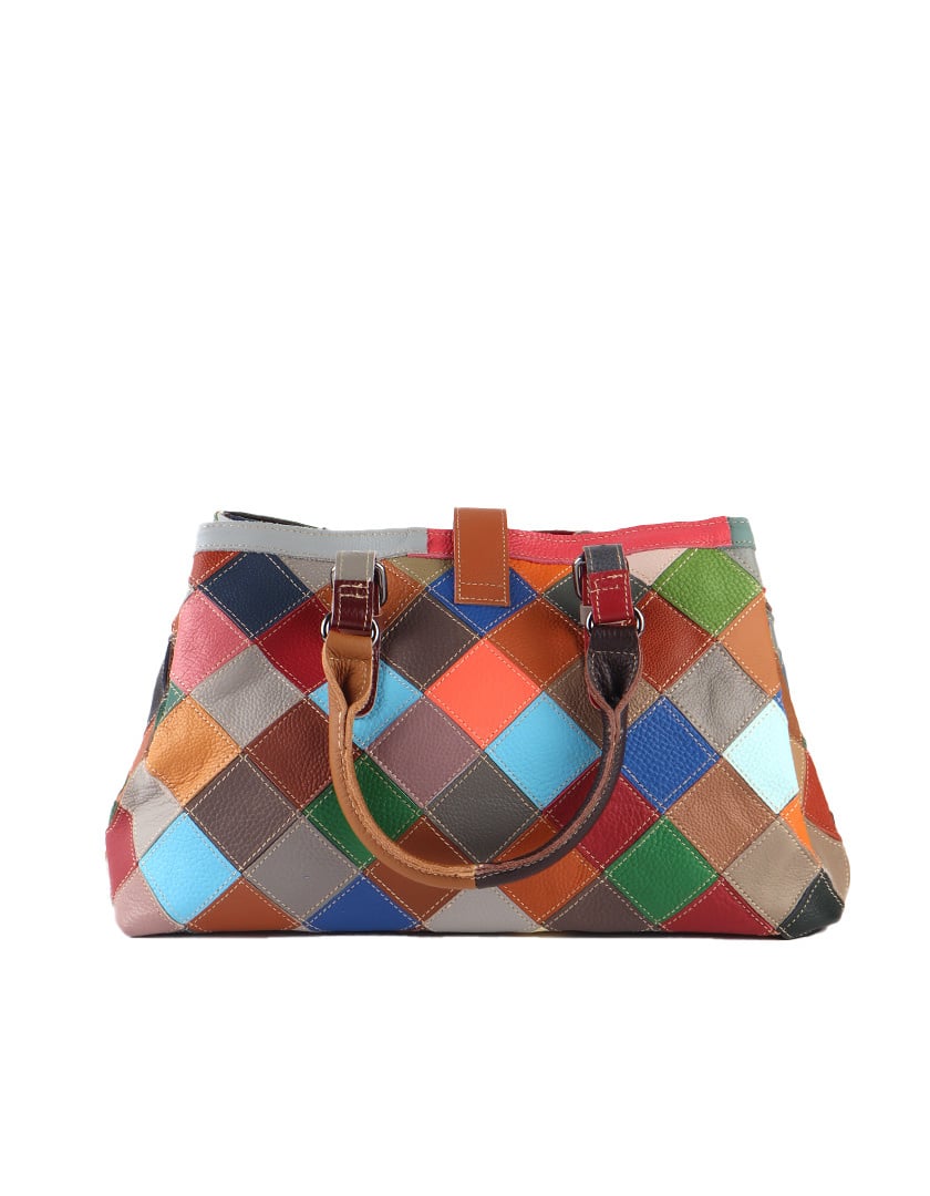 Multikleur bloemetjes tas