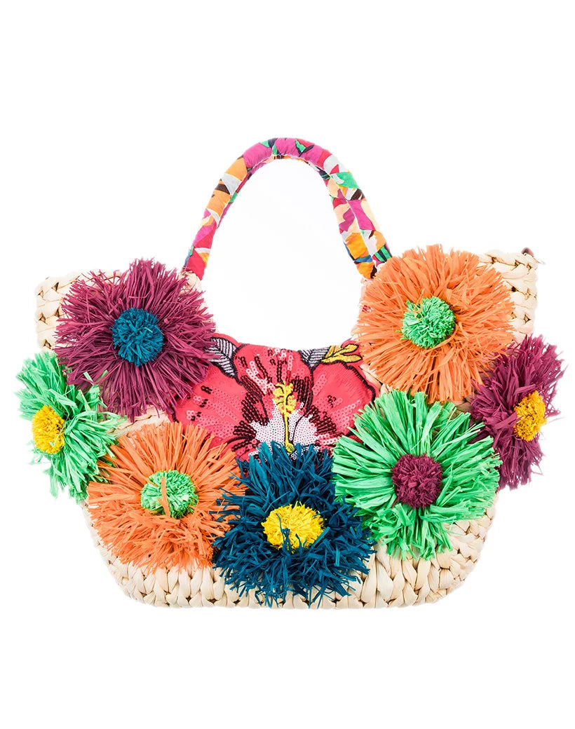 Strandtas bloemen |