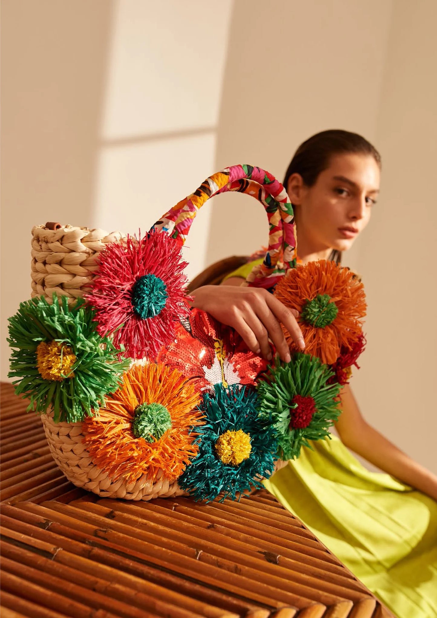 Strandtas bloemen |