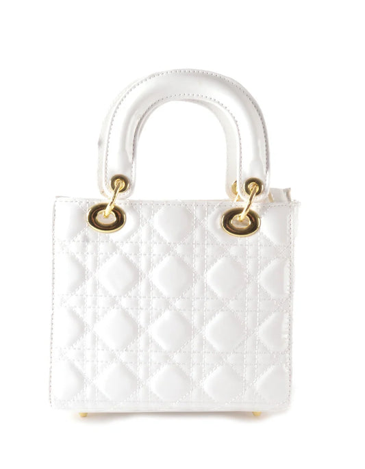 Stevige kunstlederen handtas.