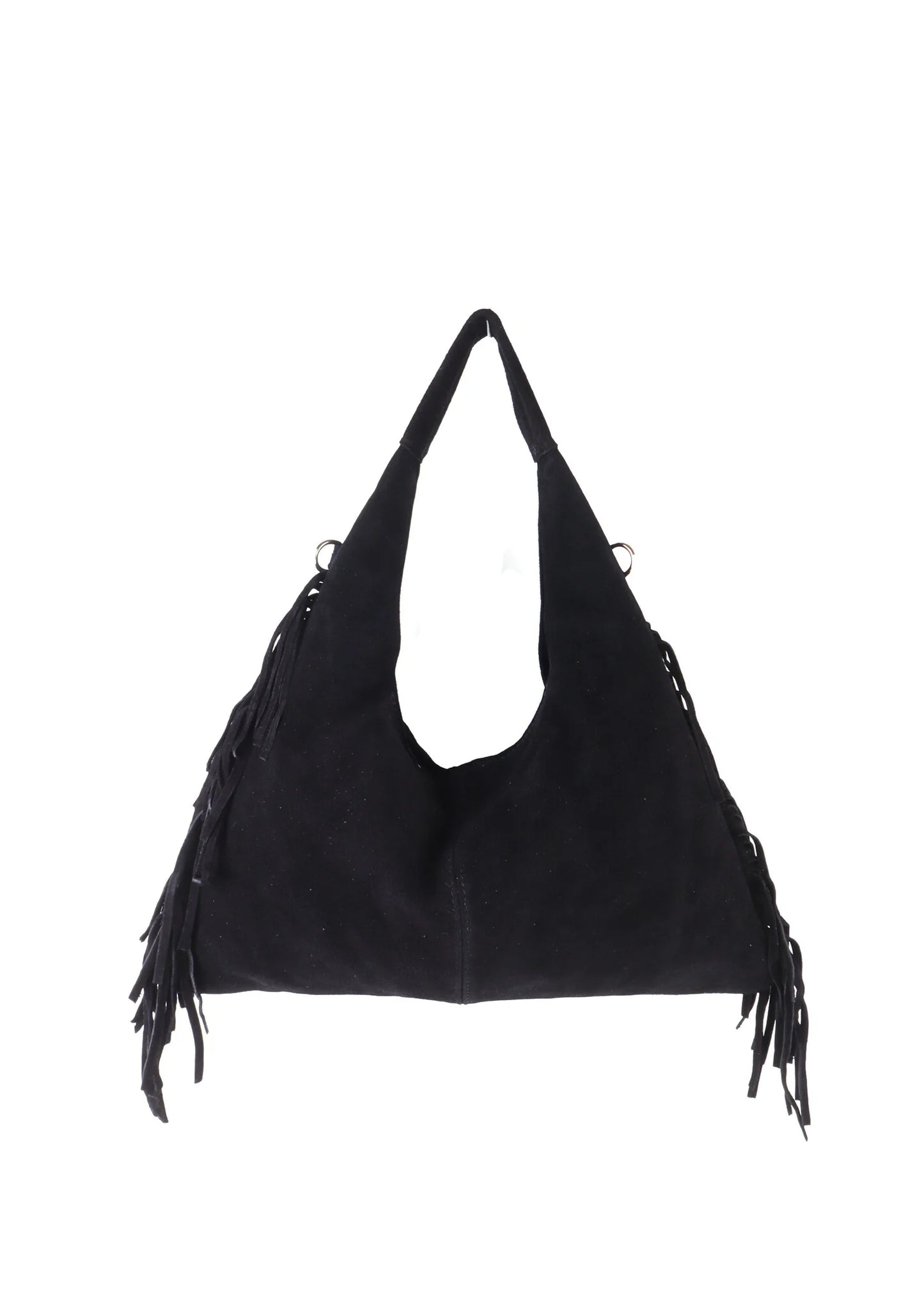 Trendy suède schoudertas